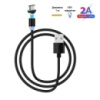 Магнитная зарядка тайп си 2А 1м Magnetic Cable M3 Черный шнур Type-C кабель магнитный (шнур тайп сі)