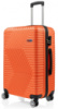 Пластикова валіза на колесах середня розмір 70L GD Polo жовтогарячий