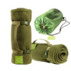 Тактический флисовый плед 150х175см – одеяло для военных с чехлом. Цвет: хаки