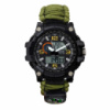 Чоловічий годинник Skmei 1283NAG Army Green-Black тактичний з компасом та паракордовим ремінцем