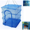 Сетка для сушки рыбы грибов овощей и фруктов сушилка на воздухе 40х40х60 см Синий