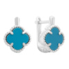 Серебряные серьги CatalogSilver с бирюзой (60001923)