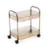 Этажерка мобильная двухъярусная универсальная из акрила и металла 40х28,5х45см Бежевая SW-00002110
