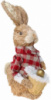 Фигура декоративная «Кролик с корзинкой» 16х14х40см пенопласт