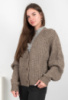 Жіноча коричнева кофта з гудзиками