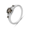 Серебряное кольцо CatalogSilver с натуральным раухтопазом (дымчатым кварцем) 0.842ct, вес изделия 2,27 гр (2178736) 17.5 размер