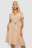 Сукня софт з принтом у горох, колір бежевий, 230R0032-3