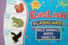English: flashcards. Wild animals, birds, insects. (Флешкартки. Дикі тварини, птахи, комахи.). (ПіП)