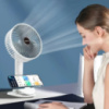Настольный мини вентилятор Desktop Fan Multi-function, Белый — аккумуляторный с прищепкой и USB зарядкой