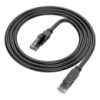 Патч-корд литой Borofone BUS01, UTP, RJ45, Cat.6, 1m, черный, Cu (медь)