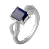 Срібне кільце SilverBreeze з натуральним сапфіром 1.964ct (2063049) 18 розмір