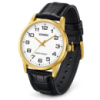 Чоловічий годинник Casio MTP-V001GL-7B у класичному стилі з золотистим корпусом та шкіряним ремінцем