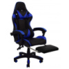 Крісло геймерське Bonro синє з підставкою для ніг