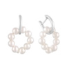 Серебряные серьги CatalogSilver с искусственным жемчугом (2106449)