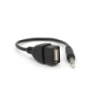 Переходник USB2.0(F)=> Jack 3.5(M) Stereo, 0,3м, Black, OEM
