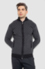 Кофта чоловіча на блискавці, колір чорно-сірий, 161R1013