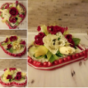 Конфетный торт Сердце (круг и т.д.) с цветами