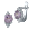 Серебряные серьги CatalogSilver с натуральным аметистом 2.585ct (1636459)