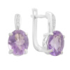 Серебряные серьги CatalogSilver с натуральным аметистом 4.64ct (2189282)