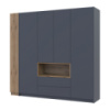 Шкаф для одежды с нишей и этажеркой Doros Дейл Графит/Дуб Эвок 4 ДСП 234х52х220 DRS-011738 (42005158)