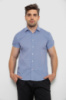 Сорочка чоловіча з принтом, колір синій, 214R843