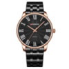 Чоловічий годинник Curren 8422 Black-Gold з металевим браслетом та мінеральним склом