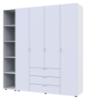 Комплект шкафов для одежды Doros Гелар (2 шт.) 193,2х49,5х203,4 см Белый (DRS-011183)
