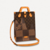 Сумка Louis Vuitton x Nigo Tote Damier Ebene Giant Mini Brown in Coated Canvas with Black-tone