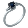 Серебряное кольцо CatalogSilver с сапфиром nano 0.386ct, вес изделия 1,65 гр (2007067) 17 размер