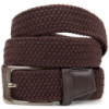 Текстильний чоловічий ремінь класика 720523 Коричневий