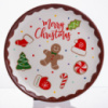 Новогодняя тарелка из фарфора Merry Christmas Ø21 см CR-1-40