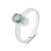 Серебряное кольцо CatalogSilver с топазом Лондон Блю 0.621ct, вес изделия 1,99 гр (2127406) 17 размер