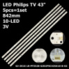 LED підсвітка Philips TV 43« 43CH6000 LE43A3300B E425 EVTLBM430P1001-AJ-2S GJ-2K15-430-D510-V4 LB43003 1шт.