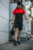 Чоловічий комплект Nike КЕПКА + поло червоно-чорне + шорти + Барсетка
