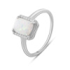 Серебряное кольцо CatalogSilver с опалом 0.617ct, вес изделия 2,37 гр (2085119) 17.5 размер