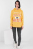 Жіноче жовте худі з написом