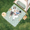 Килимок для пікніка водостійкий Naturehike CNK2350WS010, 145x170 см, зелений з принтом