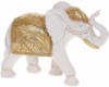 Декоративная статуэтка «Слон» 25х9х18см, полистоун, белый с золотом