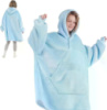 Худі Huggle Hoodie M-118 блакитне • Толстовка з капюшоном Huggle Hoodie M-118 блакитного кольору ultra plush blanket hoodie плед-худі для дому...