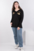 Жіноча чорна кофта з декором