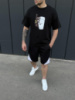 Чоловічий літній комплект Nike Coffee Футболка Шорти