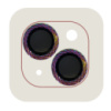Захисне скло Metal Shine на камеру (в упак.) для Apple iPhone 14 (6.1«) / 14 Plus (6.7»), Бузковий / Rainbow