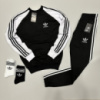 Весенне-осенний спортивный костюм Adidas хаки свитшот-штаны