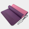 Килимок для йоги та фітнесу EasyFit TPE+TC 6мм двошаровий фіолетовий-рожевий