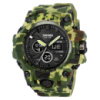 Чоловічий тактичний годинник Skmei 2197CMGN Army Green Camouflage з комбінованим циферблатом та підсвічуванням