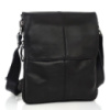 Чоловіча шкіряна сумка через плече-сумка планшет месенджер чорна 7S-N2-8005A-2