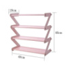 Полка для обуви органайзер компактный стойка складная Shoe Rack YH 8802 хранение вещей и обуви 4 полки. KJ-444 Цвет: розовый