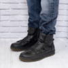 Мужские черные ботинки из натуральной кожи на шнурках