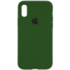 Чохол Silicone Case Full Protective (AA) для Apple iPhone X / XS (Зелений / Dark Olive) - купити в SmartEra.ua