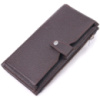 Чоловіче вертикальне портмоне з натуральної шкіри 721421 Коричневий